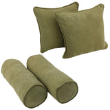 Blazing Needles Microsuede Throw Pillow Set (Set of 4)