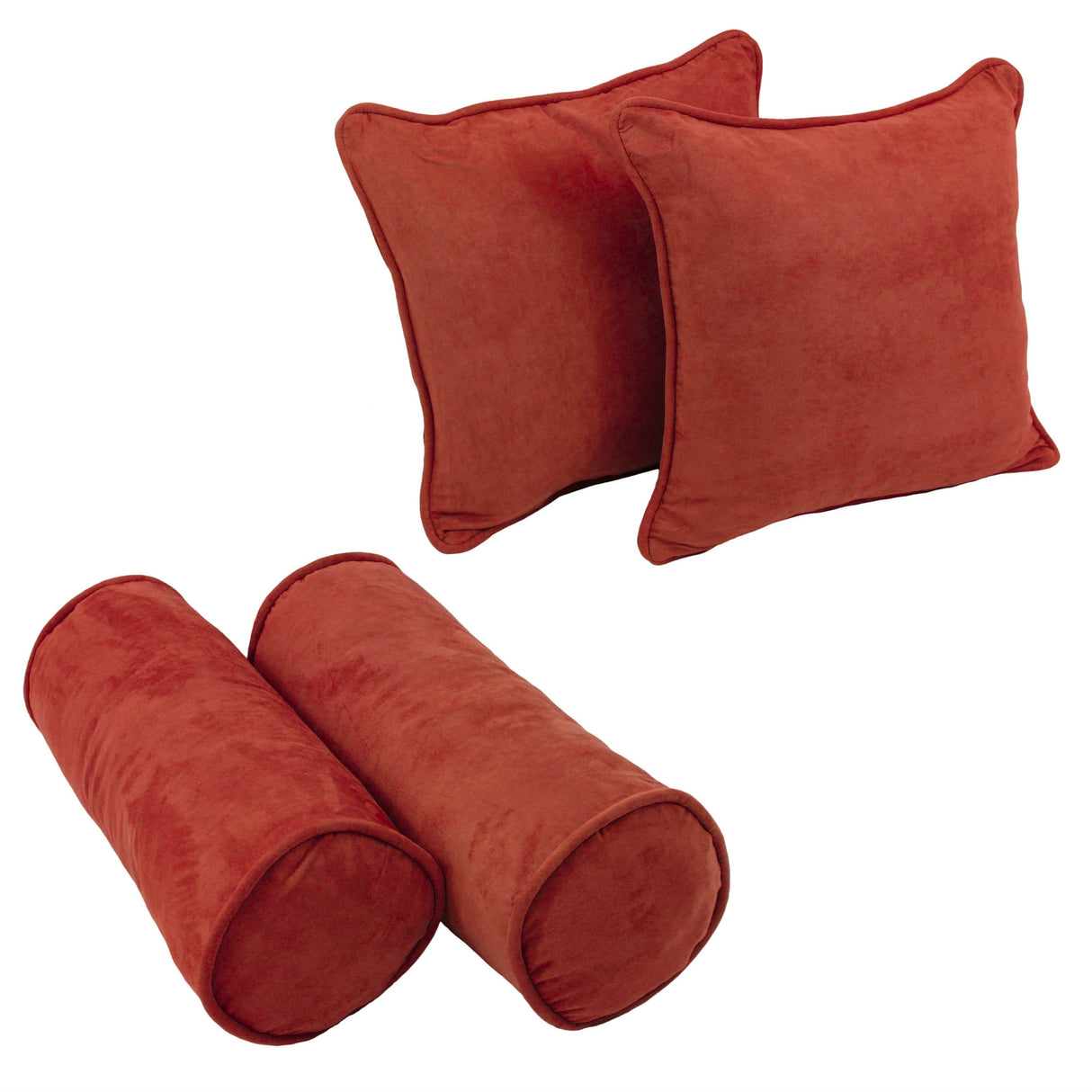 Blazing Needles Microsuede Throw Pillow Set (Set of 4)