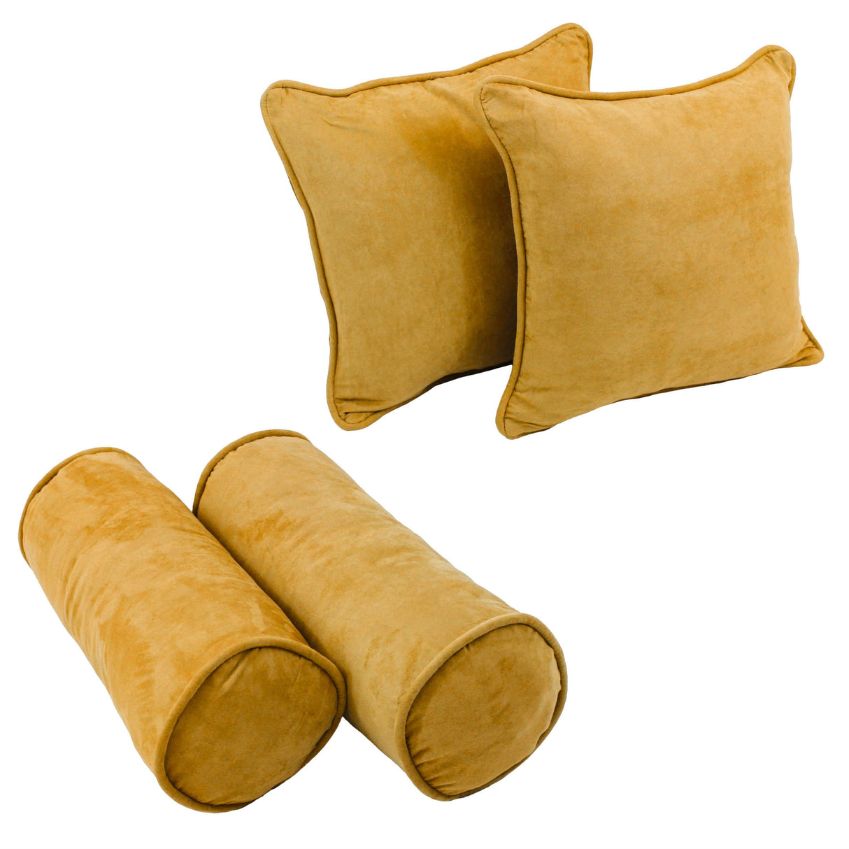 Blazing Needles Microsuede Throw Pillow Set (Set of 4)