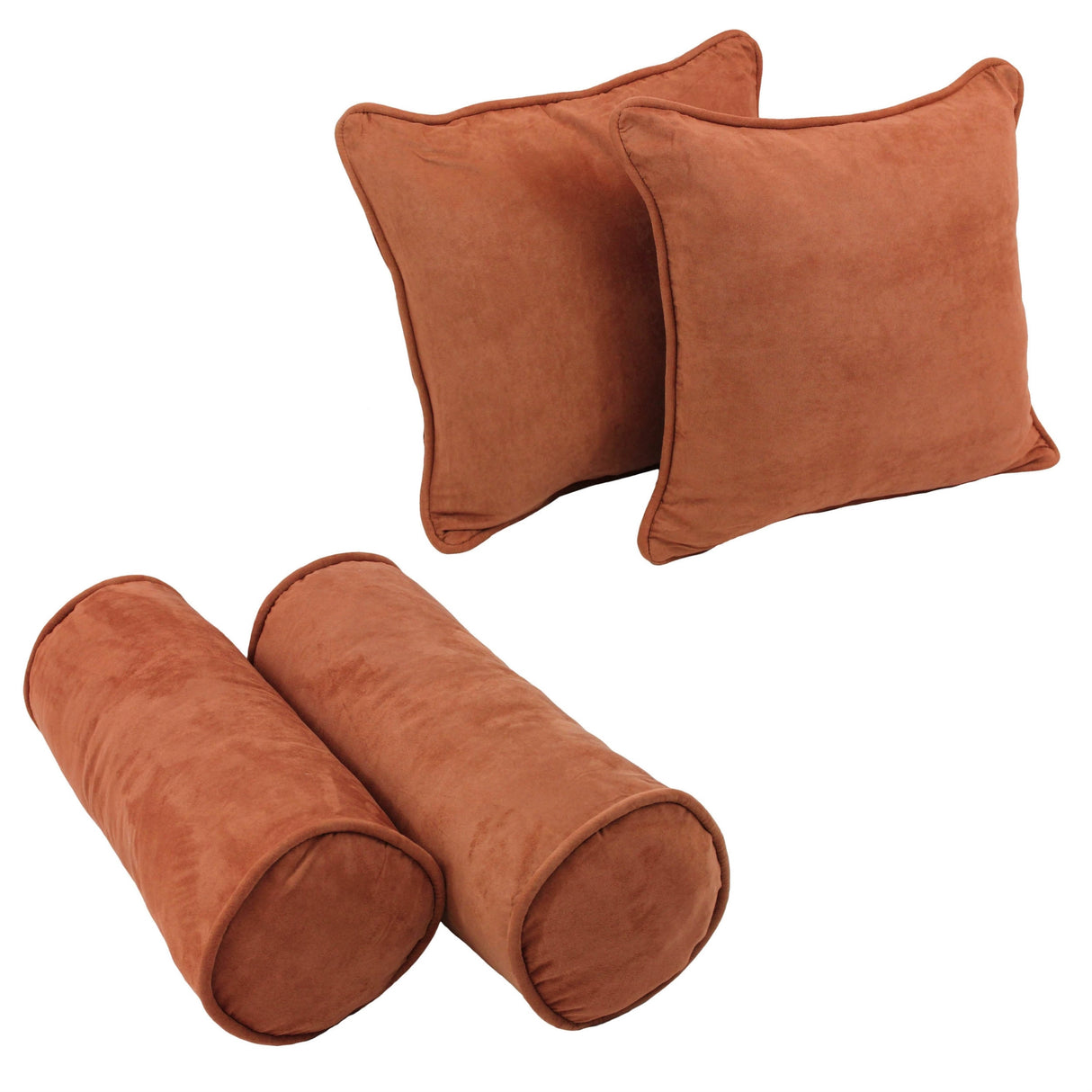 Blazing Needles Microsuede Throw Pillow Set (Set of 4)