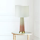 Bliss River of Goods Ombre Pink Glass and Metal 22-Inch Table Lamp