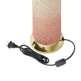 Bliss River of Goods Ombre Pink Glass and Metal 22-Inch Table Lamp