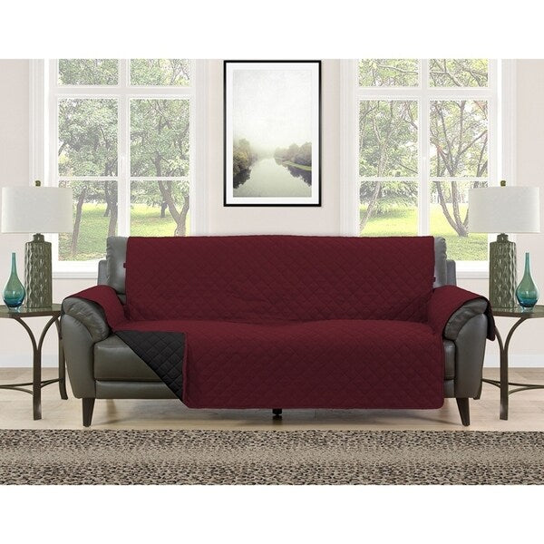 Asher Home Berkley Microfiber Reversible Couch Protector
