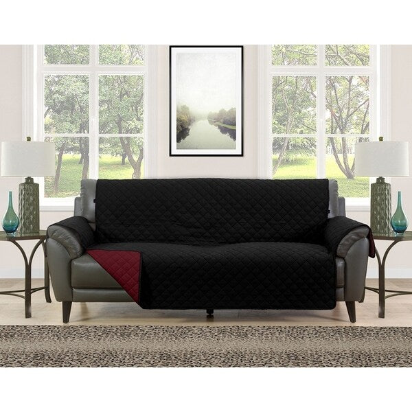 Asher Home Berkley Microfiber Reversible Couch Protector