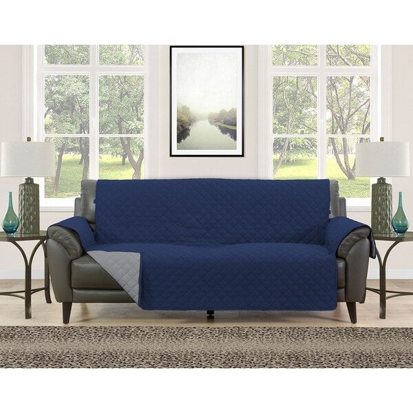 Asher Home Berkley Microfiber Reversible Couch Protector