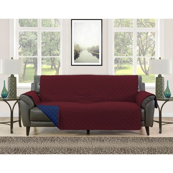 Asher Home Berkley Microfiber Reversible Couch Protector