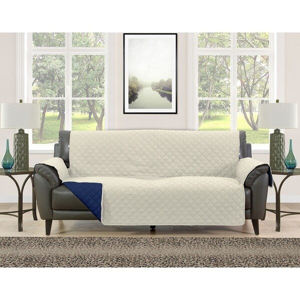 Asher Home Berkley Microfiber Reversible Couch Protector