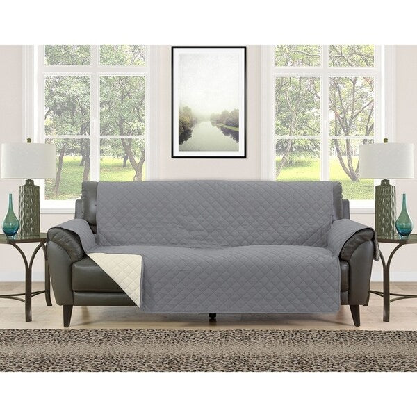 Asher Home Berkley Microfiber Reversible Couch Protector