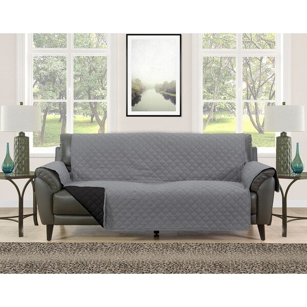 Asher Home Berkley Microfiber Reversible Couch Protector