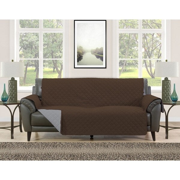 Asher Home Berkley Microfiber Reversible Couch Protector