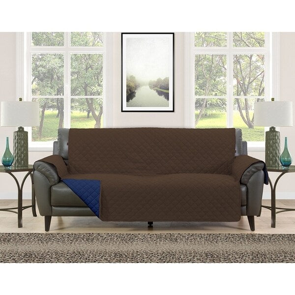 Asher Home Berkley Microfiber Reversible Couch Protector
