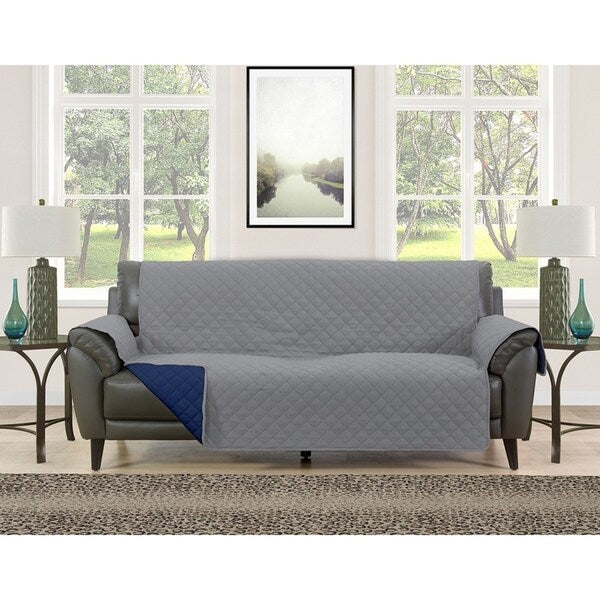 Asher Home Berkley Microfiber Reversible Couch Protector
