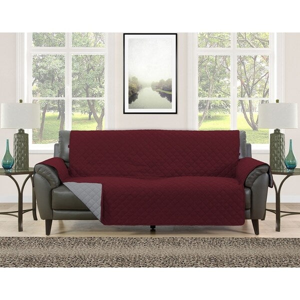 Asher Home Berkley Microfiber Reversible Couch Protector