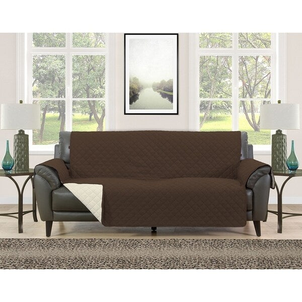 Asher Home Berkley Microfiber Reversible Couch Protector