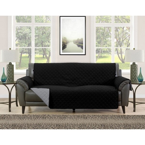 Asher Home Berkley Microfiber Reversible Couch Protector