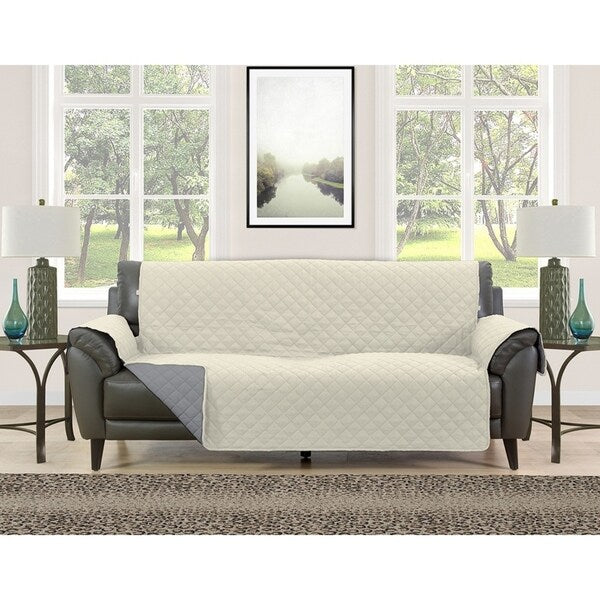Asher Home Berkley Microfiber Reversible Couch Protector