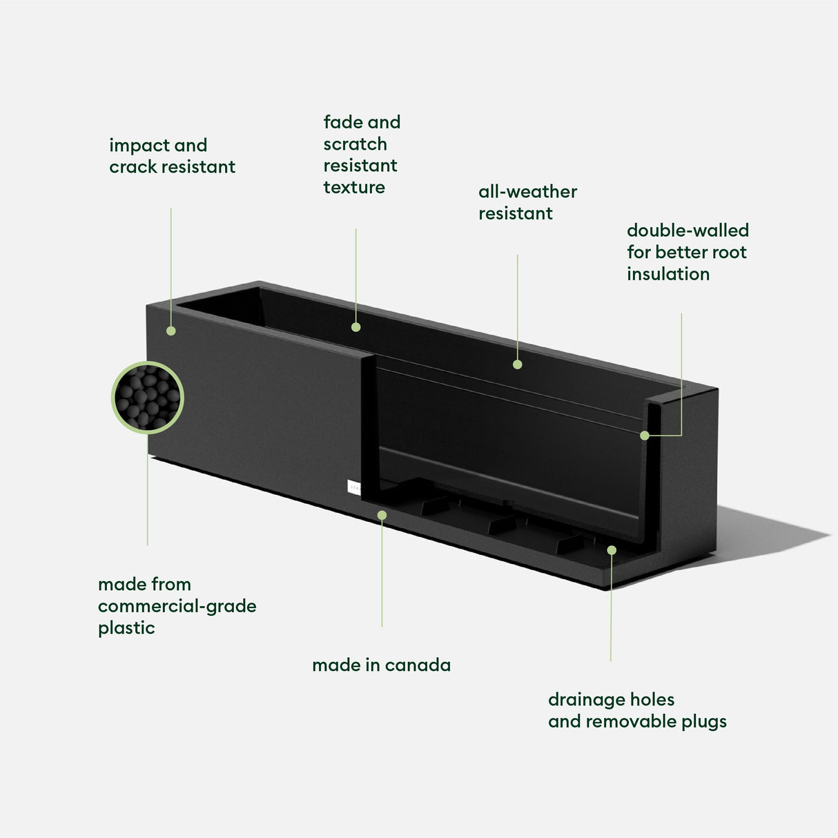Block Series Window Box Planter