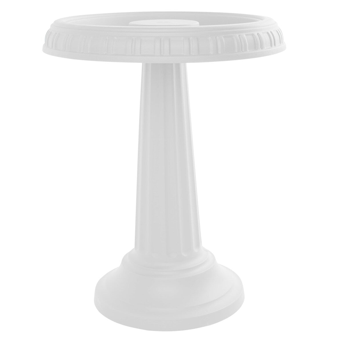 Bloem Grecian All Season Pedestal Bird Bath 24" x 19" Casper White - 24 in x 19 in.