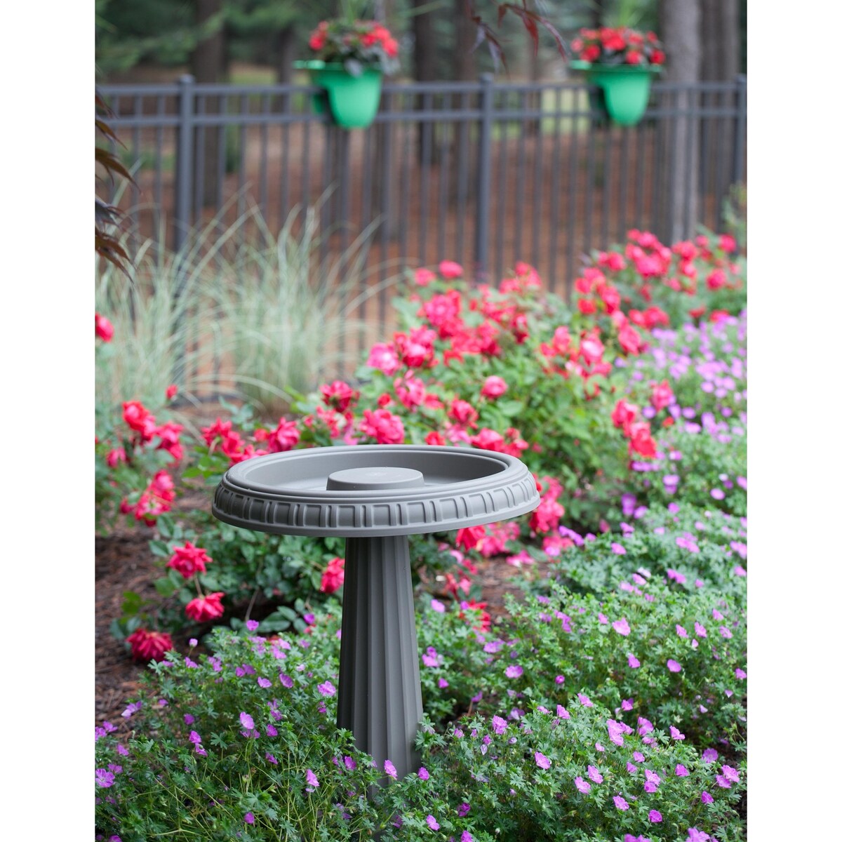 Bloem Grecian All Season Pedestal Bird Bath 24" x 19" Casper White - 24 in x 19 in.