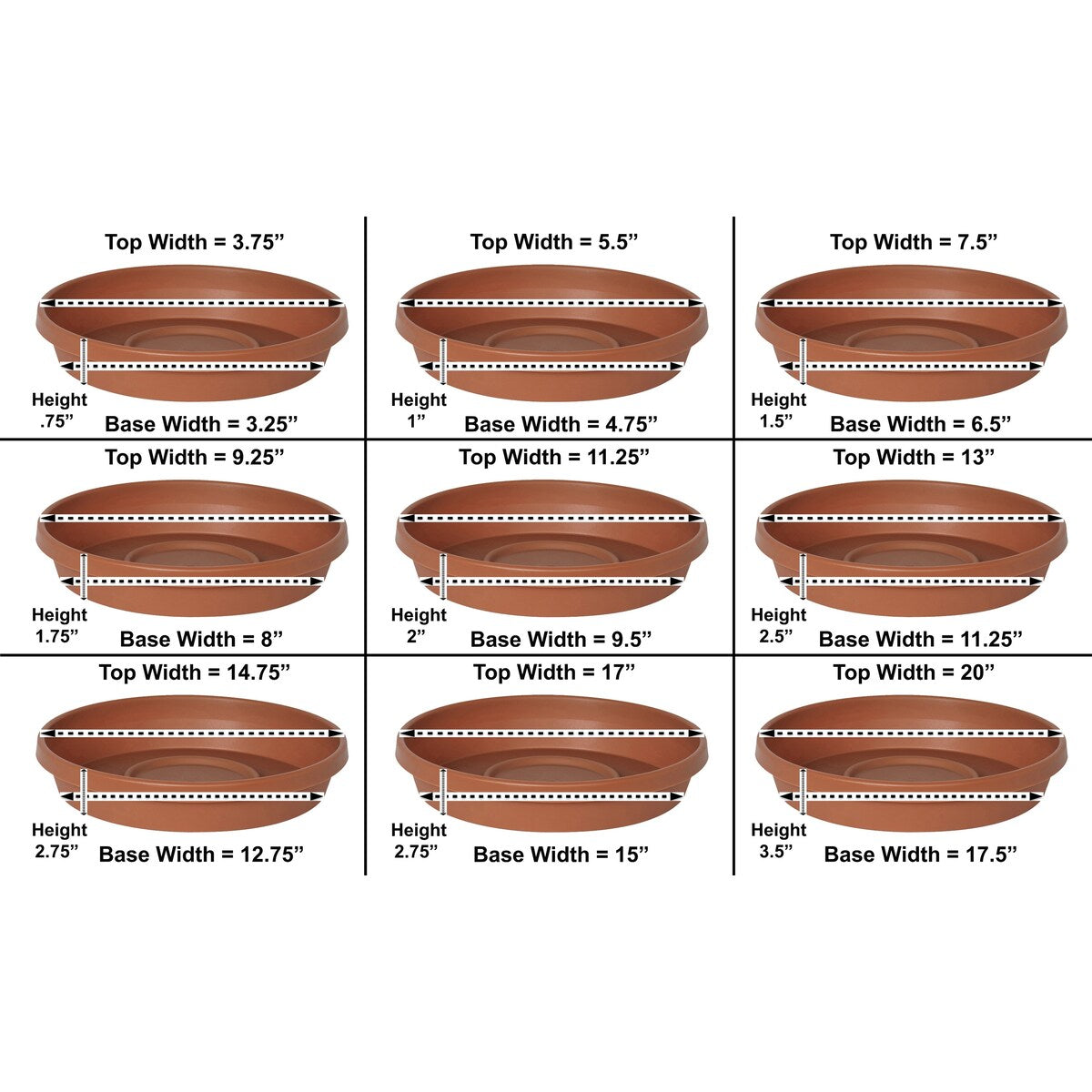 Bloem Terra Plant Saucer Tray for Planters 3-6" Living Green - 4.75