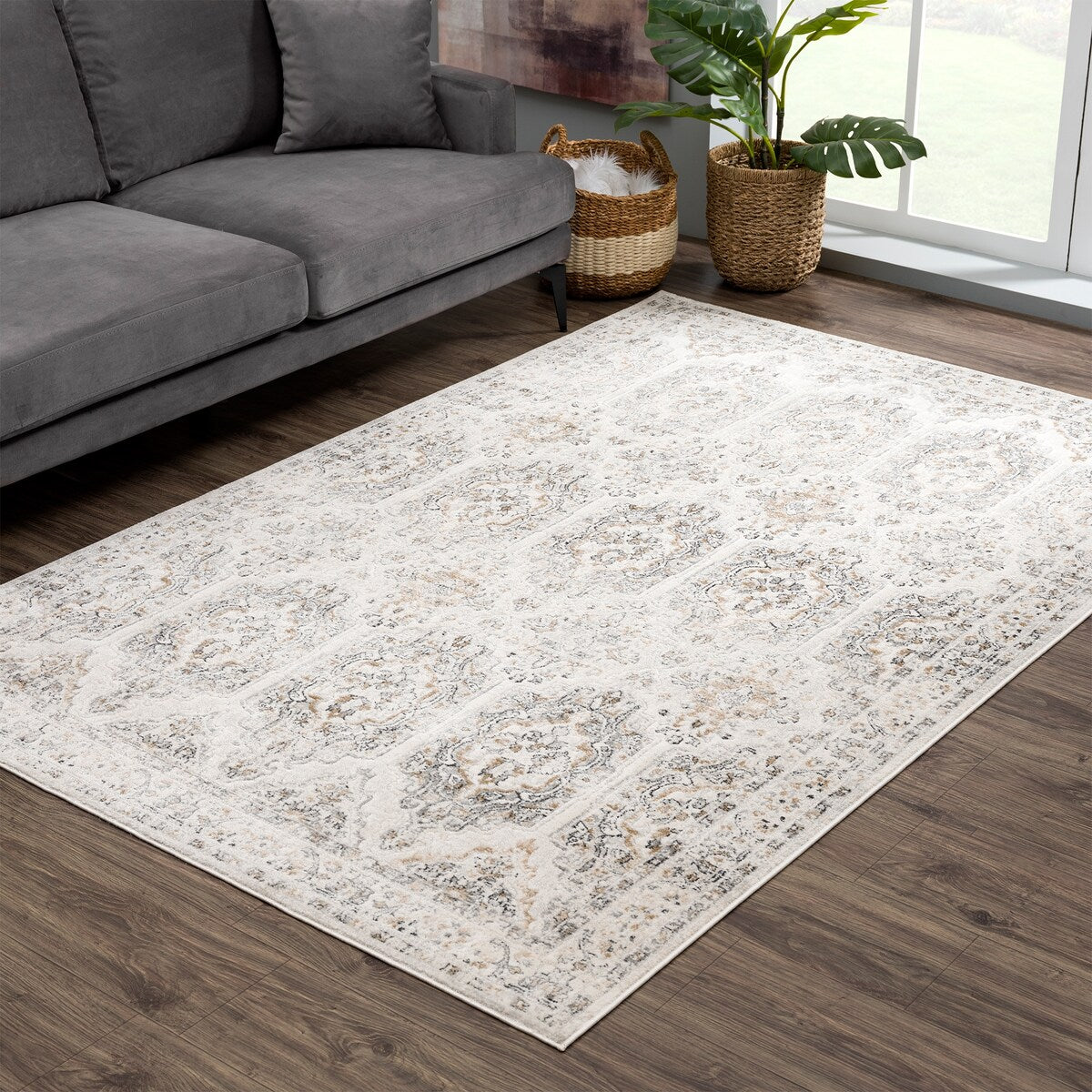 Bloom Rugs Troya Collection Floral Vintage Boho Area Rug