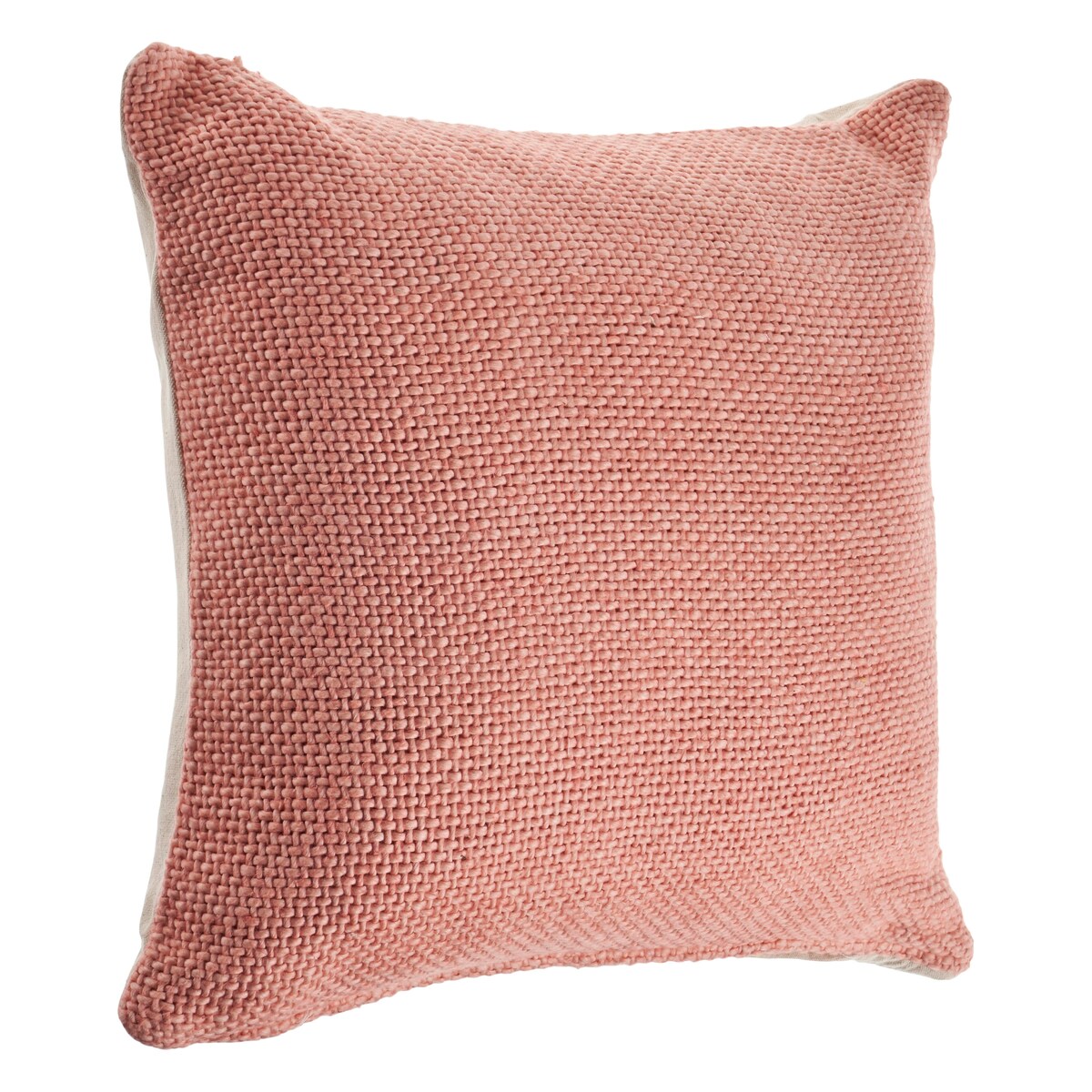 Sevita Blooming Dahlia Soft Pink Solid Throw Pillow
