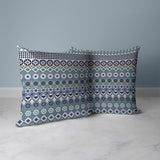 Blue And Yellow Shape Synergy Indoor/Outdoor Throw Pillow Zipper