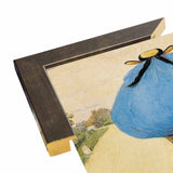Blue Bicycle Rider-VINAPP122750 Framed Print 15"x11.75" by Vintage Apple Collection