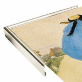 Blue Bicycle Rider-VINAPP122750 Framed Print 15"x11.75" by Vintage Apple Collection