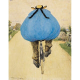 Blue Bicycle Rider-VINAPP122750 Framed Print 15"x11.75" by Vintage Apple Collection
