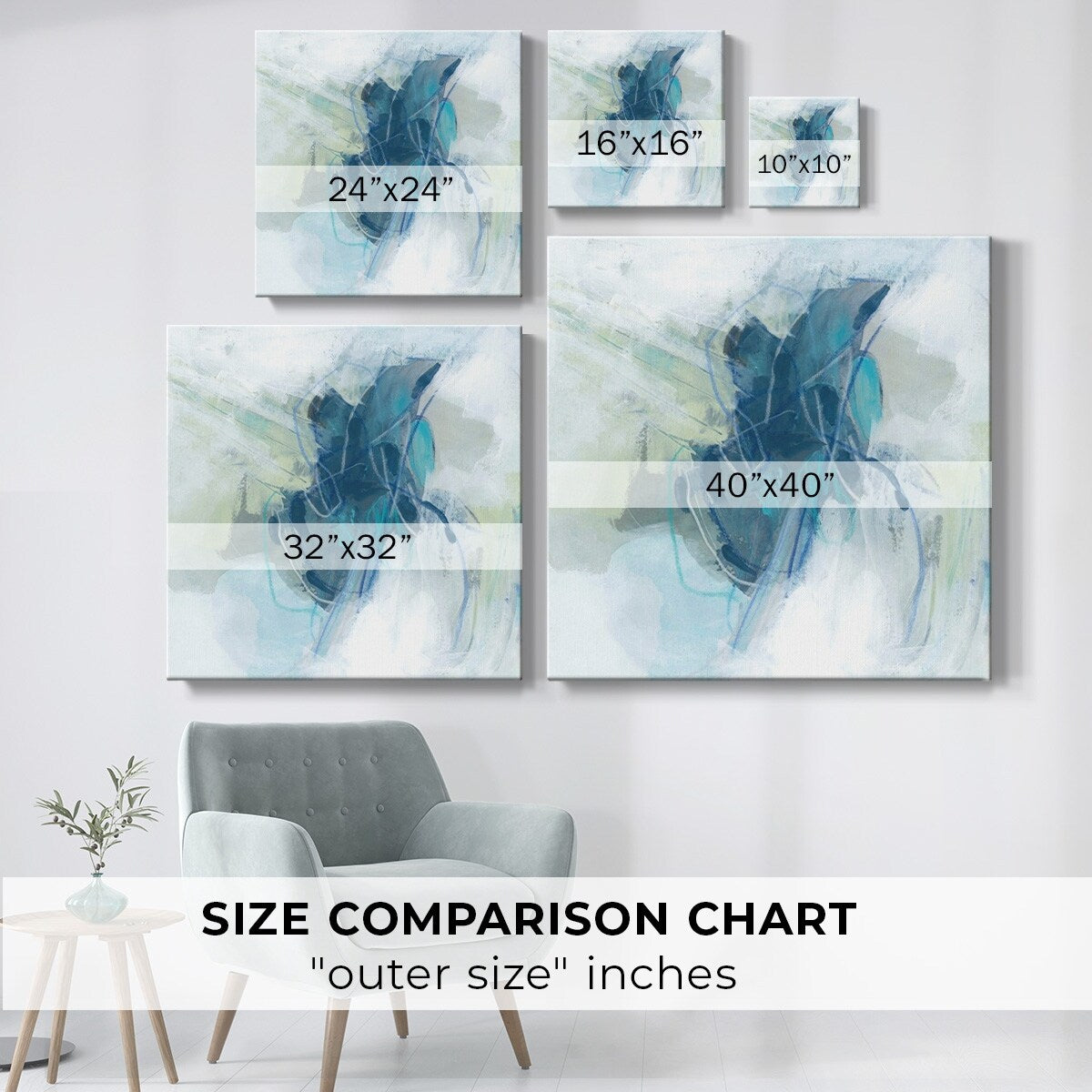 Blue Chasm III-Gallery Wrapped Canvas