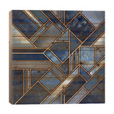 Blue City Print On Wood by Elisabeth Fredriksson - Multi-Color