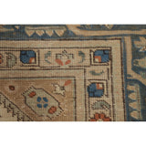 Blue Floral Tabriz Persian Vintage Area Rug Handmade Wool Carpet - 9'6" x 12'7"