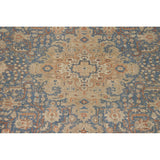 Blue Floral Tabriz Persian Vintage Area Rug Handmade Wool Carpet - 9'6" x 12'7"