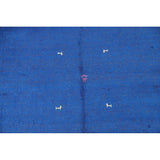 Blue Gabbeh Lori Oriental Area Rug Hand-knotted Tribal Silk Carpet - 8'3" x 9'10"