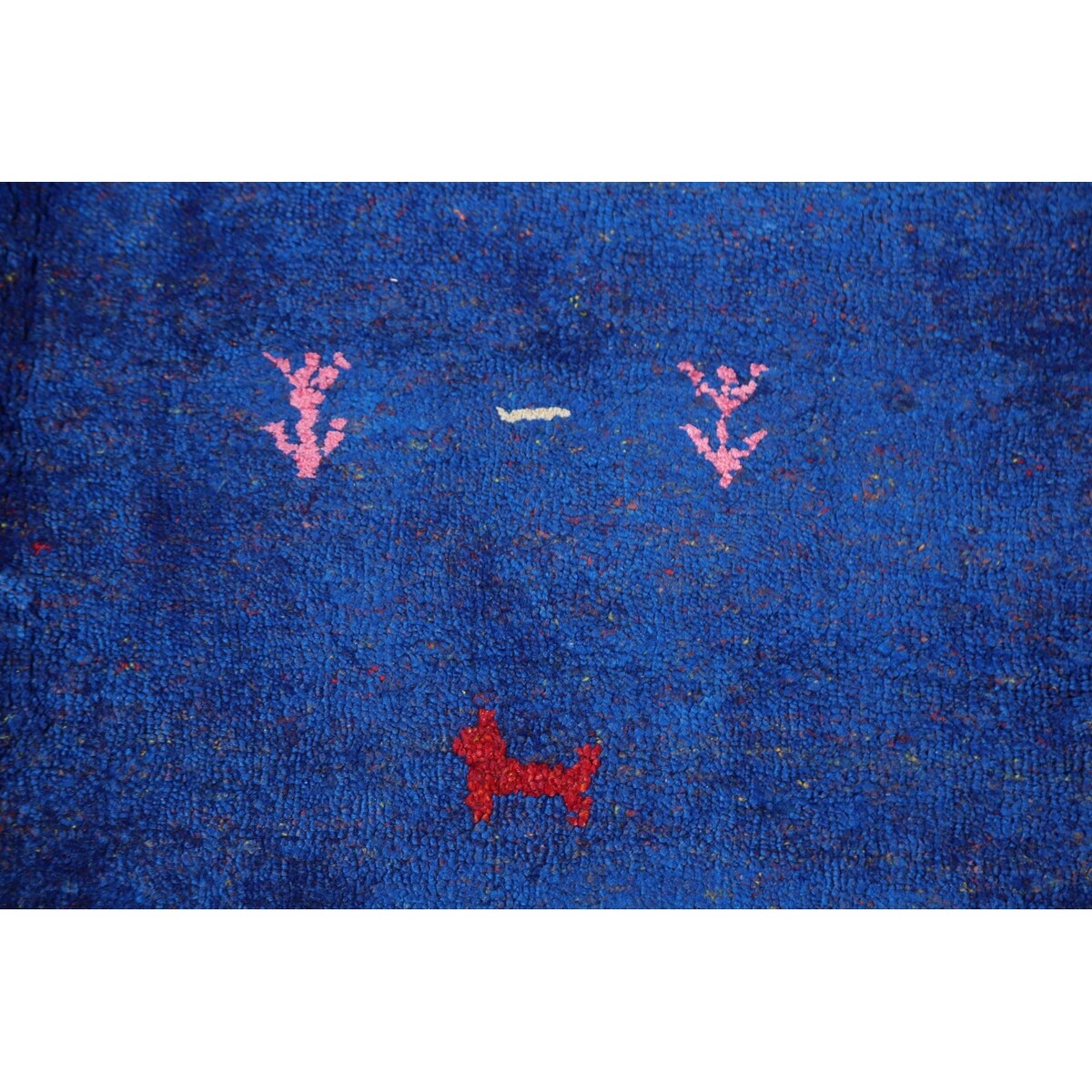Blue Gabbeh Lori Oriental Area Rug Hand-knotted Tribal Silk Carpet - 8'3" x 9'10"