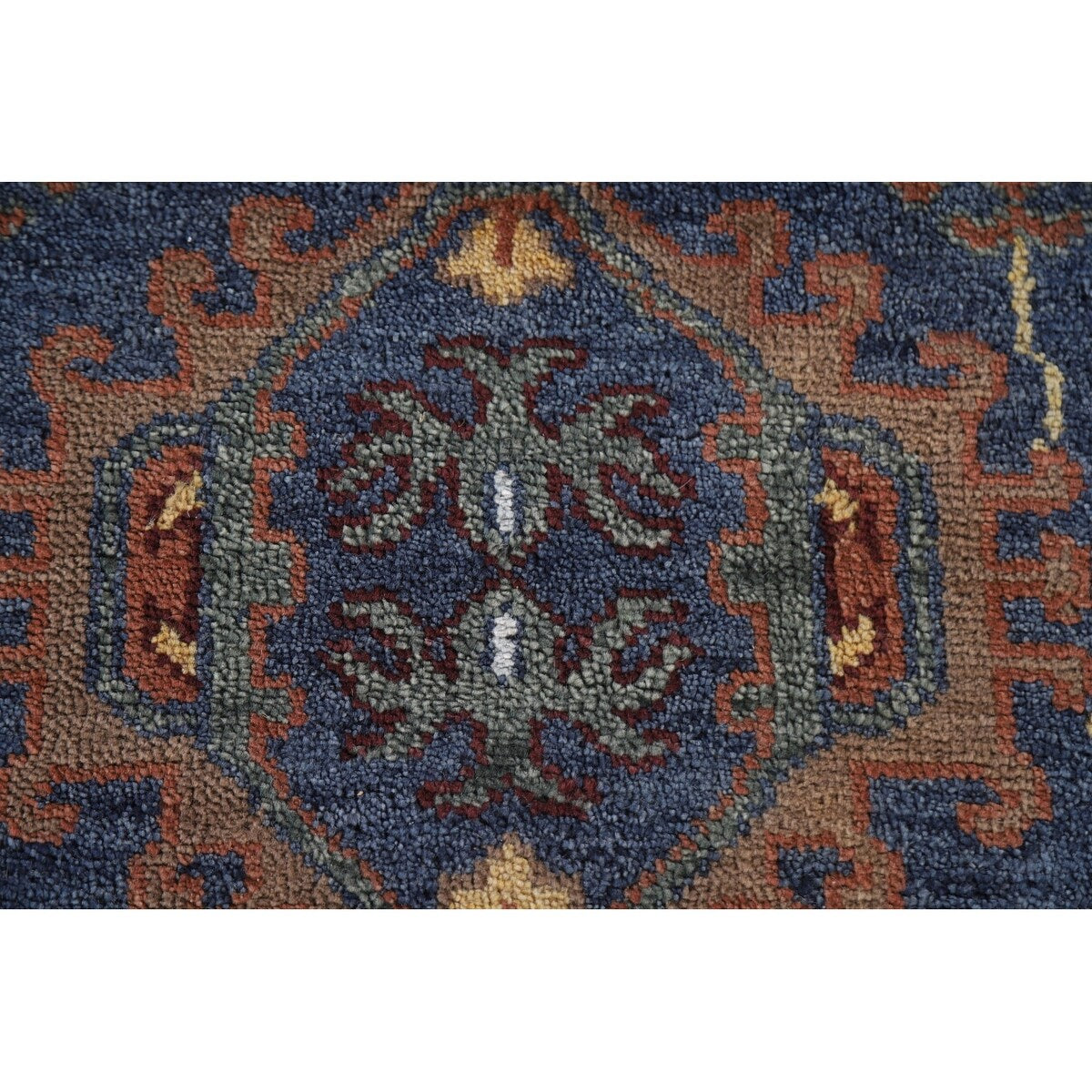 Blue Heriz Serapi Area Rug Handmade Wool Carpet - 7'9"x 10'4"
