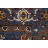 Blue Heriz Serapi Area Rug Handmade Wool Carpet - 7'9"x 10'4"