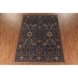Blue Heriz Serapi Area Rug Handmade Wool Carpet - 7'9"x 10'4"