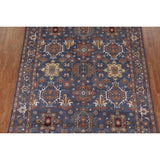 Blue Heriz Serapi Area Rug Handmade Wool Carpet - 7'9"x 10'4"