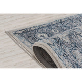 Blue Ivory Traditional Persian Area Rug Tapis Living Room