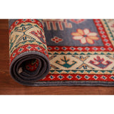 Blue Kazak Foyer Rug Oriental Traditional Handmade Wool Carpet - 2'8"x 4'1"