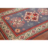 Blue Kazak Foyer Rug Oriental Traditional Handmade Wool Carpet - 2'8"x 4'1"