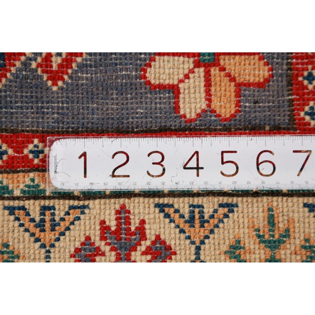Blue Kazak Foyer Rug Oriental Traditional Handmade Wool Carpet - 2'8"x 4'1"