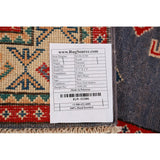 Blue Kazak Foyer Rug Oriental Traditional Handmade Wool Carpet - 2'8"x 4'1"