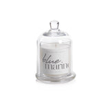 Blue Marine Scented Candle Jar with Glass Dome