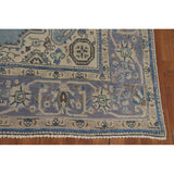 Blue Medallion Tabriz Persian Rug Hand-Knotted Geometric Wool Carpet - 6'6"x 9'10"