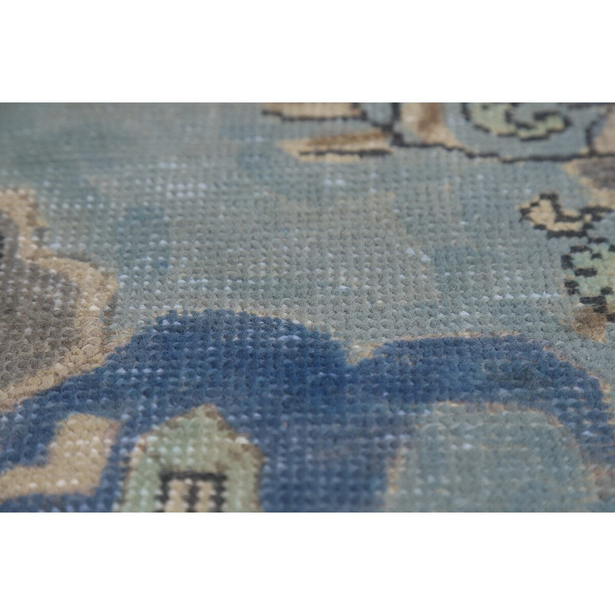 Blue Medallion Tabriz Persian Rug Hand-Knotted Geometric Wool Carpet - 6'6"x 9'10"