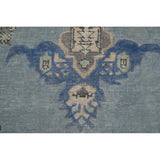 Blue Medallion Tabriz Persian Rug Hand-Knotted Geometric Wool Carpet - 6'6"x 9'10"