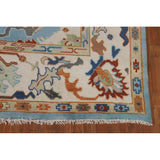 Blue Oushak Indian Area Rug Handmade Wool Carpet - 7'10"x 10'0"